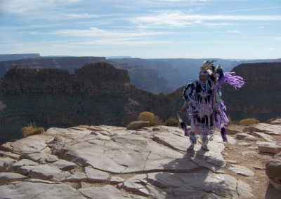 Native American Dancer at the Rim